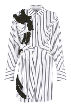 Striped poplin shirtdress-0